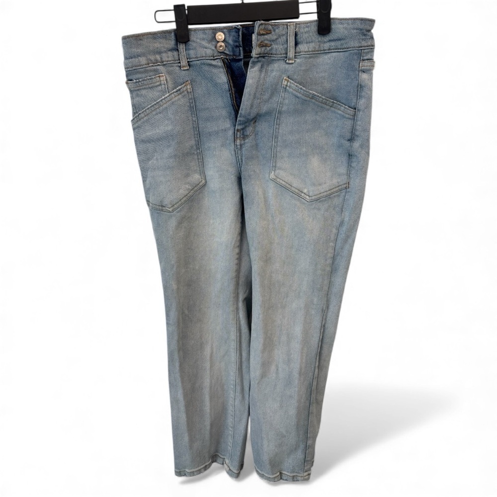 Kensie Vintage Luxe Straight Leg Jeans - Light Wash - Size 8 - Picture 2 of 4